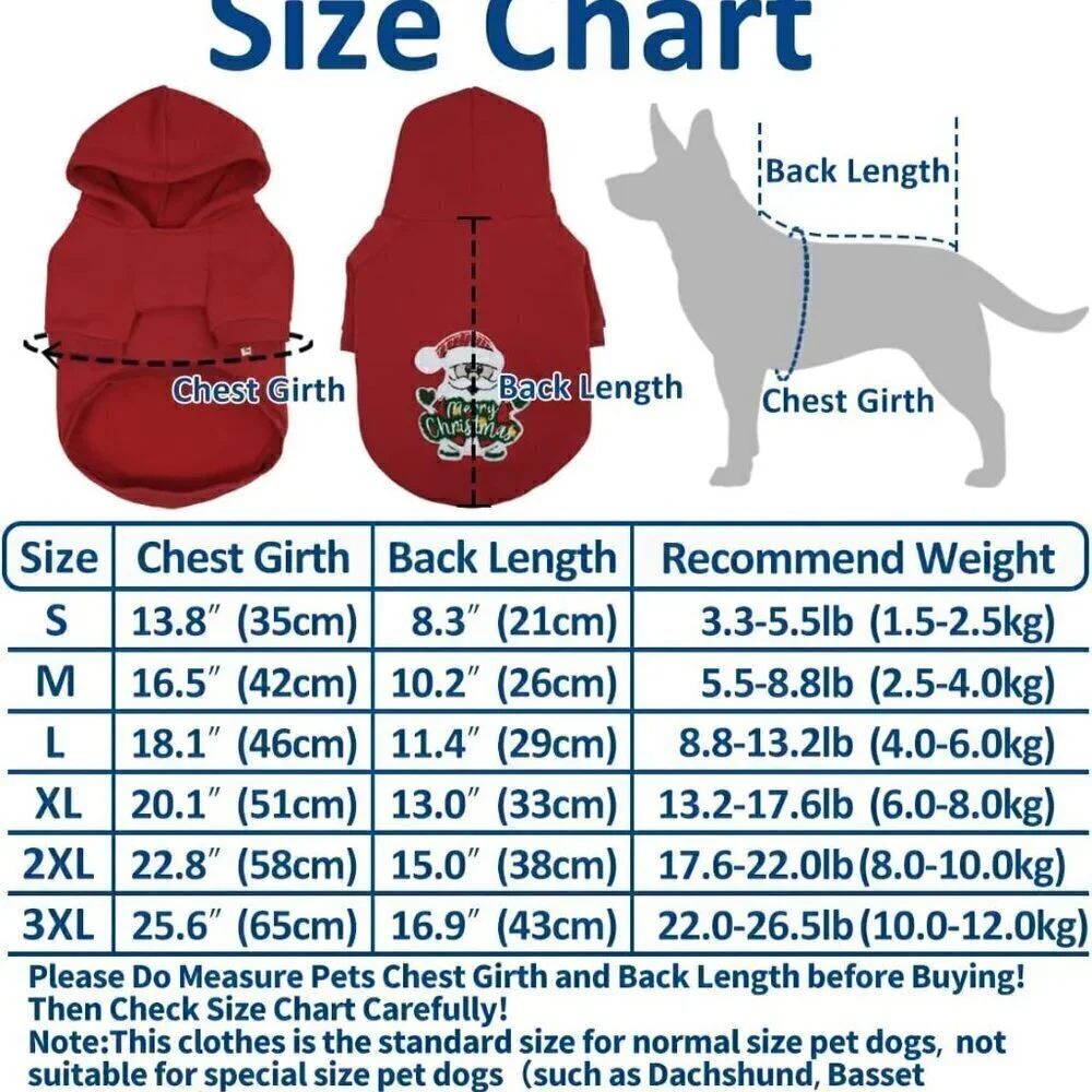 Dog Hoodie Sweater Sweatshirt Hoodie Santa Claus Pet XXL - Sealed Packaging